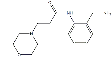 N-[2-(aminomethyl)phenyl]-3-(2-methylmorpholin-4-yl)propanamide Struktur