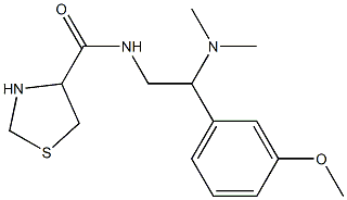 N-[2-(dimethylamino)-2-(3-methoxyphenyl)ethyl]-1,3-thiazolidine-4-carboxamide Struktur