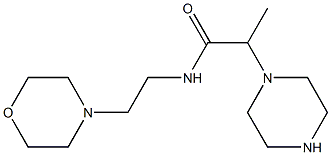 N-[2-(morpholin-4-yl)ethyl]-2-(piperazin-1-yl)propanamide Struktur