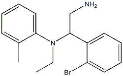 N-[2-amino-1-(2-bromophenyl)ethyl]-N-ethyl-2-methylaniline Struktur