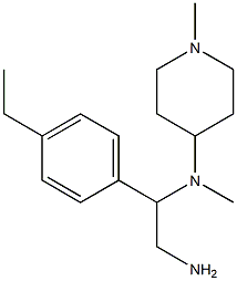 N-[2-amino-1-(4-ethylphenyl)ethyl]-N-methyl-N-(1-methylpiperidin-4-yl)amine Struktur