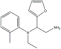 N-[2-amino-1-(furan-2-yl)ethyl]-N-ethyl-2-methylaniline Struktur