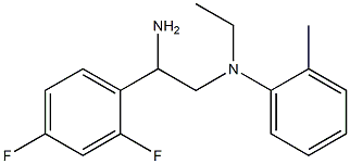 N-[2-amino-2-(2,4-difluorophenyl)ethyl]-N-ethyl-2-methylaniline Struktur