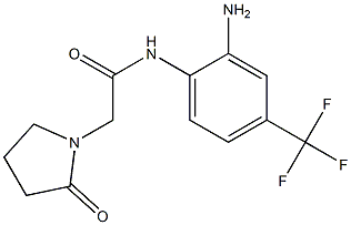 N-[2-amino-4-(trifluoromethyl)phenyl]-2-(2-oxopyrrolidin-1-yl)acetamide Struktur