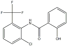 N-[2-chloro-6-(trifluoromethyl)phenyl]-2-hydroxybenzamide Struktur