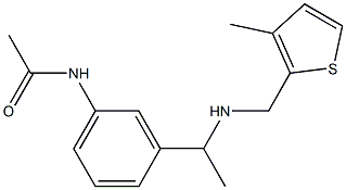 N-[3-(1-{[(3-methylthiophen-2-yl)methyl]amino}ethyl)phenyl]acetamide Struktur