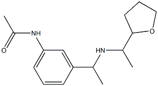 N-[3-(1-{[1-(oxolan-2-yl)ethyl]amino}ethyl)phenyl]acetamide Struktur