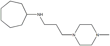 N-[3-(4-methylpiperazin-1-yl)propyl]cycloheptanamine Struktur