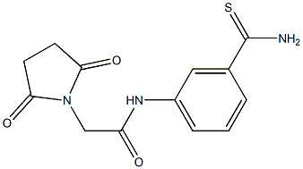 N-[3-(aminocarbonothioyl)phenyl]-2-(2,5-dioxopyrrolidin-1-yl)acetamide Struktur