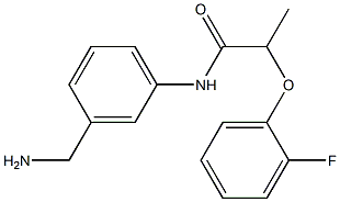 N-[3-(aminomethyl)phenyl]-2-(2-fluorophenoxy)propanamide Struktur