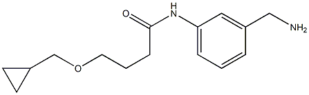 N-[3-(aminomethyl)phenyl]-4-(cyclopropylmethoxy)butanamide Struktur