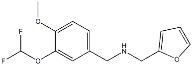 N-[3-(difluoromethoxy)-4-methoxybenzyl]-N-(2-furylmethyl)amine Struktur