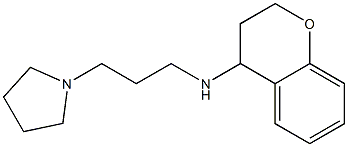 N-[3-(pyrrolidin-1-yl)propyl]-3,4-dihydro-2H-1-benzopyran-4-amine Struktur