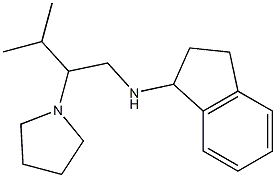 N-[3-methyl-2-(pyrrolidin-1-yl)butyl]-2,3-dihydro-1H-inden-1-amine Struktur