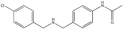 N-[4-({[(4-chlorophenyl)methyl]amino}methyl)phenyl]acetamide Struktur