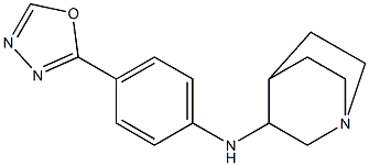 N-[4-(1,3,4-oxadiazol-2-yl)phenyl]-1-azabicyclo[2.2.2]octan-3-amine Struktur