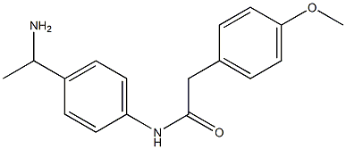 N-[4-(1-aminoethyl)phenyl]-2-(4-methoxyphenyl)acetamide Struktur