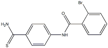 N-[4-(aminocarbonothioyl)phenyl]-2-bromobenzamide Struktur