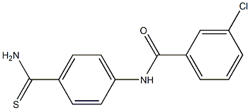 N-[4-(aminocarbonothioyl)phenyl]-3-chlorobenzamide Struktur