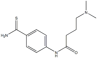 N-[4-(aminocarbonothioyl)phenyl]-4-(dimethylamino)butanamide Struktur