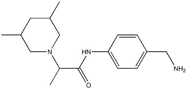 N-[4-(aminomethyl)phenyl]-2-(3,5-dimethylpiperidin-1-yl)propanamide Struktur