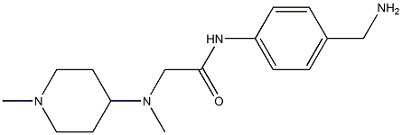 N-[4-(aminomethyl)phenyl]-2-[methyl(1-methylpiperidin-4-yl)amino]acetamide Struktur