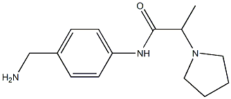 N-[4-(aminomethyl)phenyl]-2-pyrrolidin-1-ylpropanamide Struktur