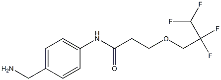 N-[4-(aminomethyl)phenyl]-3-(2,2,3,3-tetrafluoropropoxy)propanamide Struktur