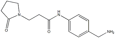 N-[4-(aminomethyl)phenyl]-3-(2-oxopyrrolidin-1-yl)propanamide Struktur