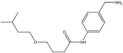 N-[4-(aminomethyl)phenyl]-4-(3-methylbutoxy)butanamide Struktur