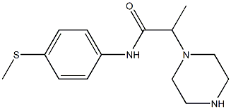 N-[4-(methylsulfanyl)phenyl]-2-(piperazin-1-yl)propanamide Struktur