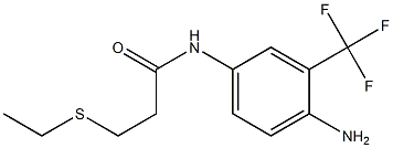 N-[4-amino-3-(trifluoromethyl)phenyl]-3-(ethylsulfanyl)propanamide Struktur