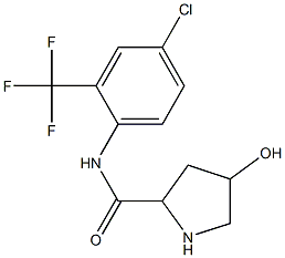 N-[4-chloro-2-(trifluoromethyl)phenyl]-4-hydroxypyrrolidine-2-carboxamide Struktur