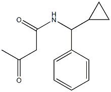 N-[cyclopropyl(phenyl)methyl]-3-oxobutanamide Struktur