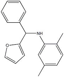 N-[furan-2-yl(phenyl)methyl]-2,5-dimethylaniline Struktur