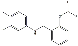 N-{[2-(difluoromethoxy)phenyl]methyl}-3-fluoro-4-methylaniline Struktur