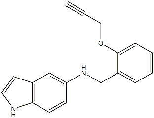 N-{[2-(prop-2-yn-1-yloxy)phenyl]methyl}-1H-indol-5-amine Struktur