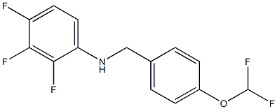 N-{[4-(difluoromethoxy)phenyl]methyl}-2,3,4-trifluoroaniline Struktur