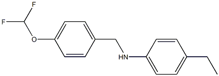 N-{[4-(difluoromethoxy)phenyl]methyl}-4-ethylaniline Struktur