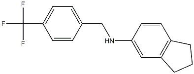 N-{[4-(trifluoromethyl)phenyl]methyl}-2,3-dihydro-1H-inden-5-amine Struktur