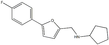 N-{[5-(4-fluorophenyl)furan-2-yl]methyl}cyclopentanamine Struktur