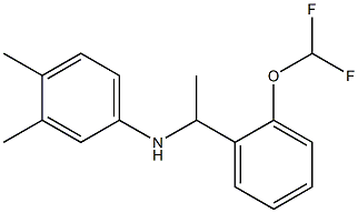 N-{1-[2-(difluoromethoxy)phenyl]ethyl}-3,4-dimethylaniline Struktur