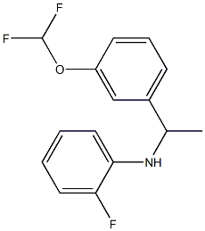 N-{1-[3-(difluoromethoxy)phenyl]ethyl}-2-fluoroaniline Struktur