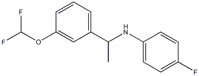 N-{1-[3-(difluoromethoxy)phenyl]ethyl}-4-fluoroaniline Struktur