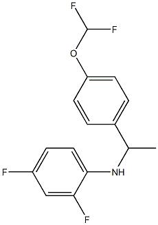 N-{1-[4-(difluoromethoxy)phenyl]ethyl}-2,4-difluoroaniline Struktur