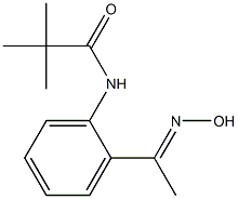 N-{2-[(1E)-N-hydroxyethanimidoyl]phenyl}-2,2-dimethylpropanamide Struktur