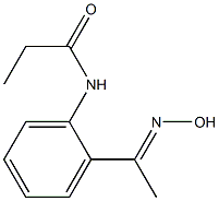 N-{2-[(1E)-N-hydroxyethanimidoyl]phenyl}propanamide Struktur