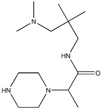 N-{2-[(dimethylamino)methyl]-2-methylpropyl}-2-(piperazin-1-yl)propanamide Struktur