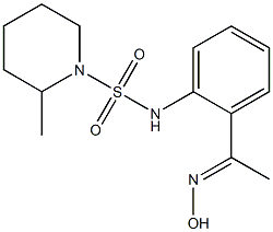 N-{2-[1-(hydroxyimino)ethyl]phenyl}-2-methylpiperidine-1-sulfonamide Struktur