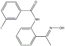 N-{2-[1-(hydroxyimino)ethyl]phenyl}-3-iodobenzamide Struktur